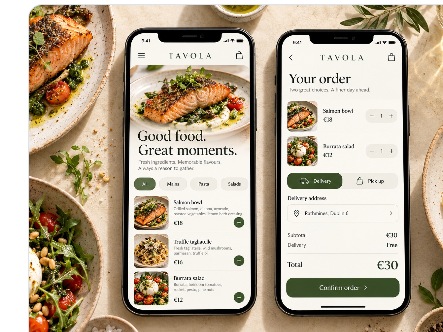 TAVOLA: restaurant delivery mini app preview